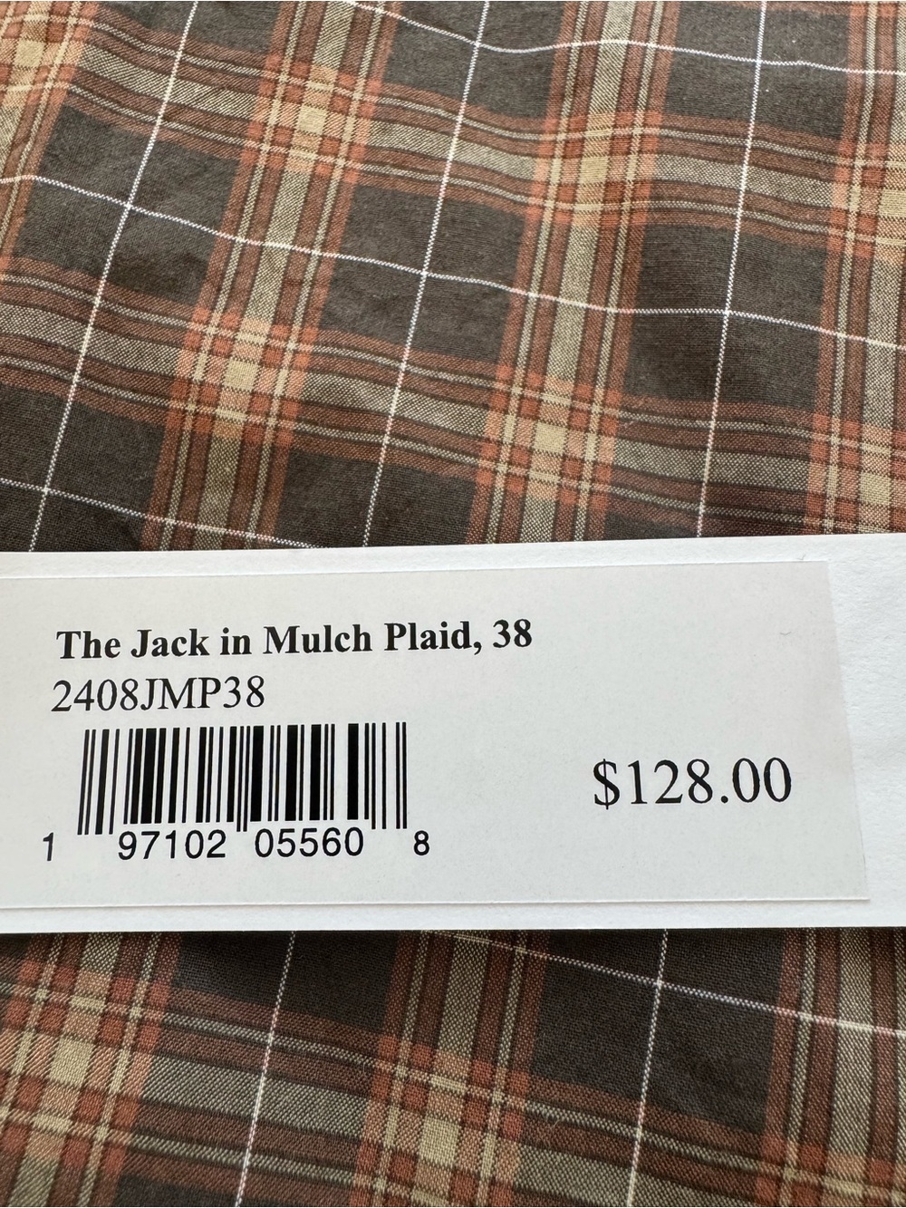 NWT Taylor Stitch The Jack Button-Down Shirt Mulch plaid 38 - Picture 6 of 8